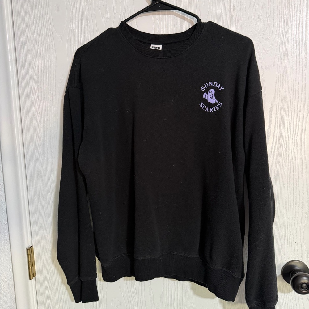 NWOT PINK Victoria's Secret Halloween Sunday Scaries Pullover